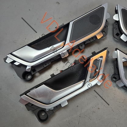 4K0837019A3Q7 4K0837020A3Q7 4K0839019A3Q7 4K0839020A3Q7 Audi RS6 RS7 4K C8 Set of 4 Interior Door Handle Levers Pulls Chrome