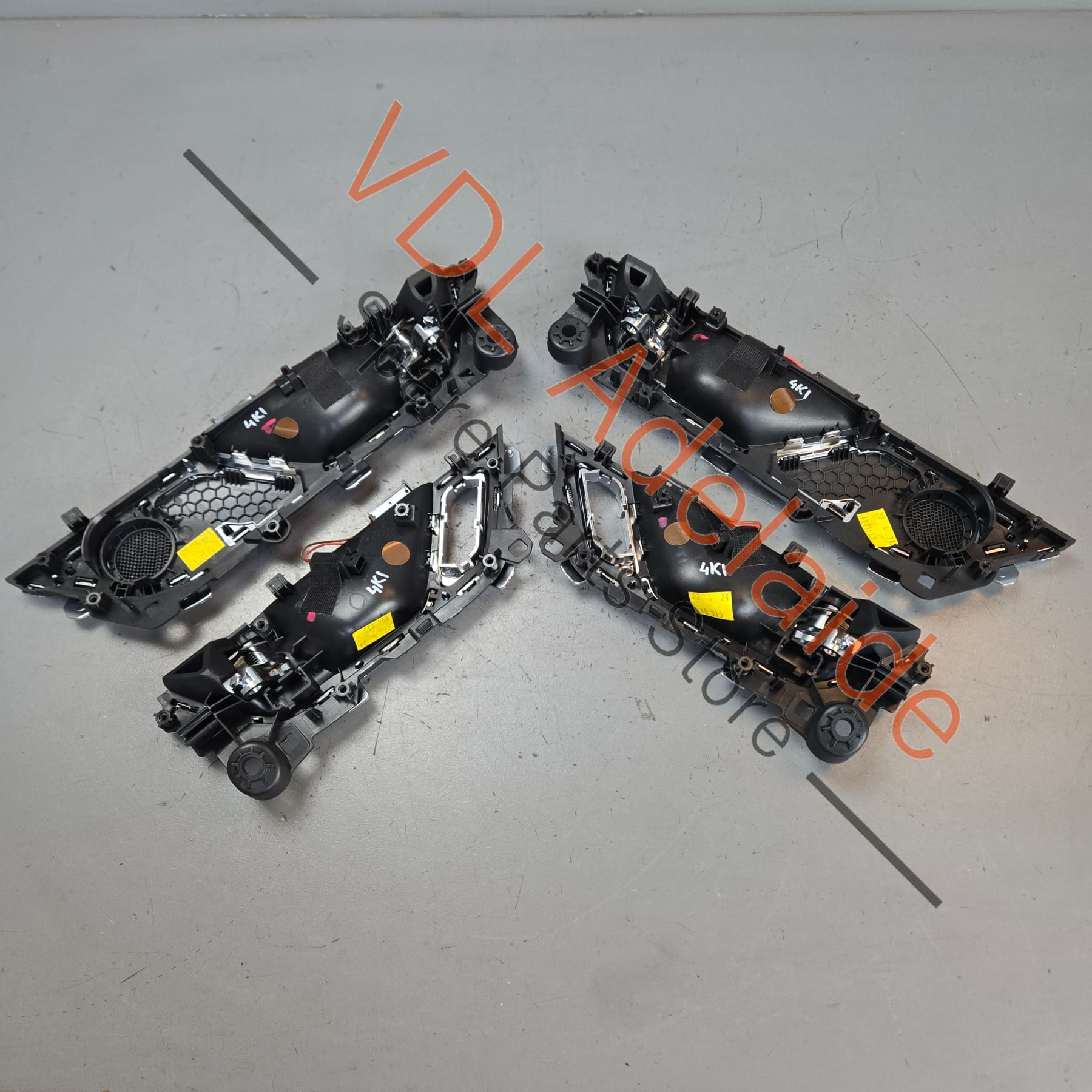 4K0837019A3Q7 4K0837020A3Q7 4K0839019A3Q7 4K0839020A3Q7 Audi RS6 RS7 4K C8 Set of 4 Interior Door Handle Levers Pulls Chrome