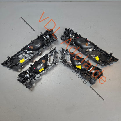 4K0837019A3Q7 4K0837020A3Q7 4K0839019A3Q7 4K0839020A3Q7 Audi RS6 RS7 4K C8 Set of 4 Interior Door Handle Levers Pulls Chrome