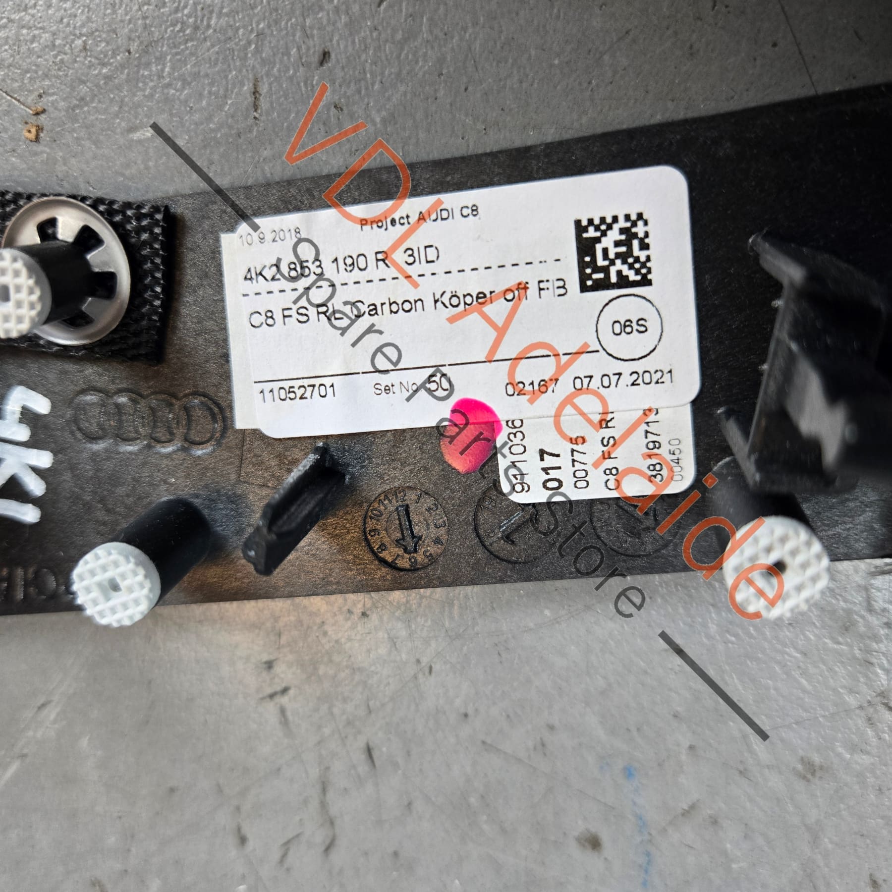 4K2853189C3ID 4K2853190R3ID 4K2857200GV58  Audi RS6 RS7 Carbon Twill Dashboard Inlay Set for RHD 4K2853189C3ID 4K2853190R3ID 4K2857200GV58