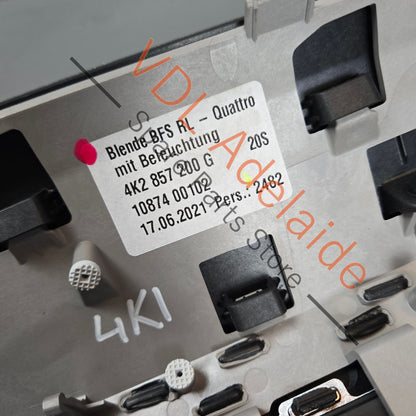 4K2853189C3ID 4K2853190R3ID 4K2857200GV58  Audi RS6 RS7 Carbon Twill Dashboard Inlay Set for RHD 4K2853189C3ID 4K2853190R3ID 4K2857200GV58