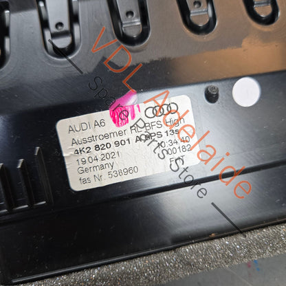 4K2820901A6PS    Audi A6 A7 RS6 RS7 Dashboard Air Vent Centre for RHD 4K2820901A 6PS