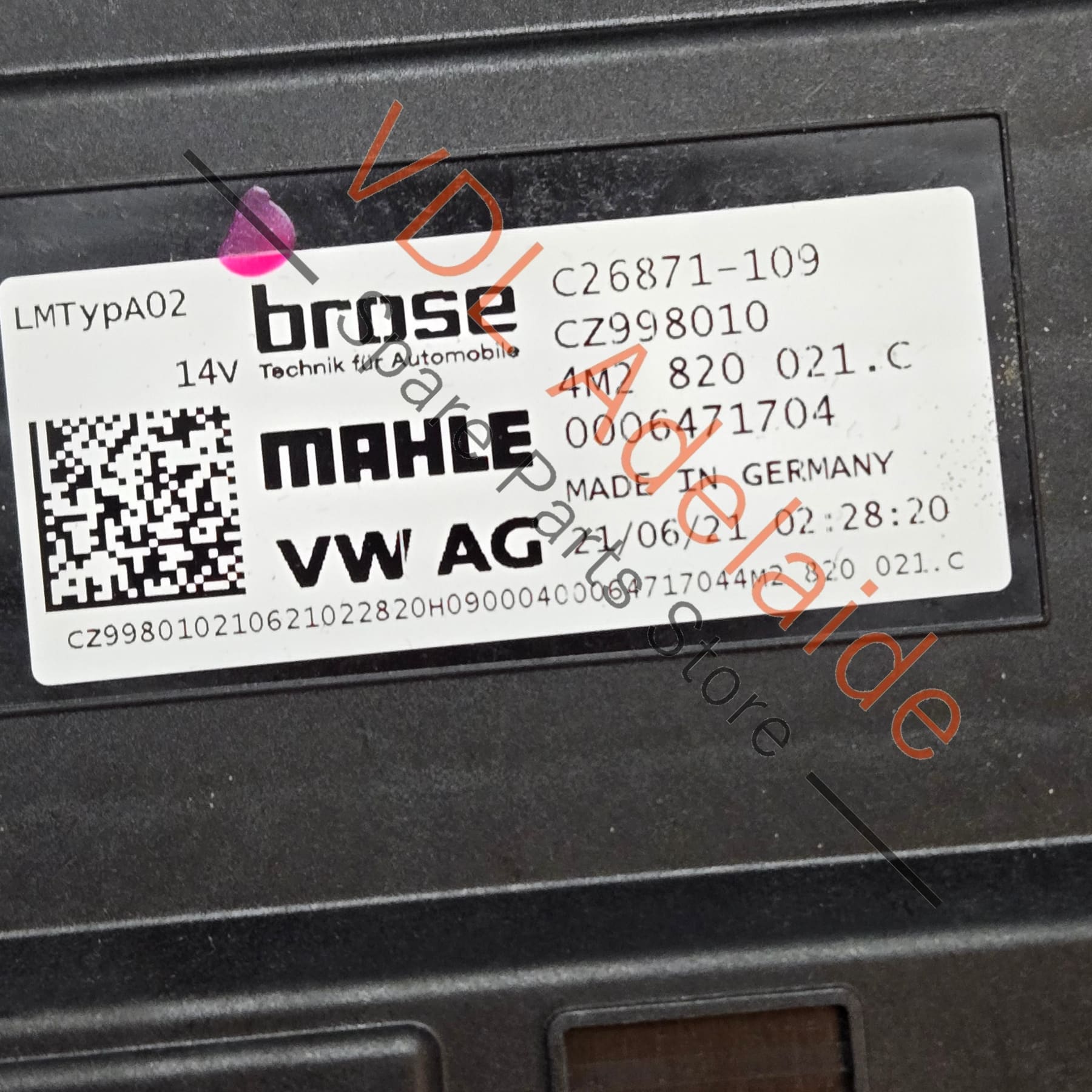 4M2820021C 4M2820021   Audi Volkswagen Heater Blower Fan Motor 4M2820021 4M2820021C