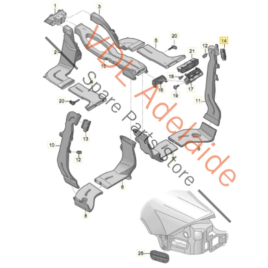 4N0819210A 4N0819210A4PK   Audi A6 A7 Right B Pillar Air Vent Trim Black 4N0819210A 4PK