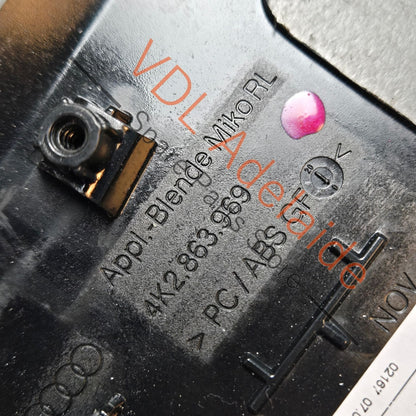 4K2863969MV58 4K2863969M   Audi A6 A7 RS6 RS7 Gloss Black Centre Console Trim 4K2863969M V58