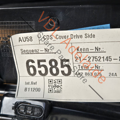 4K286307524A    Audi A7 A6 Dashboard Lower Cover Trim with Glovebox for Right Side 4K2863075 24A