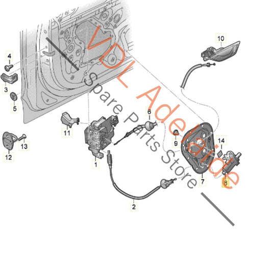 4N0837059    Audi A6 A7 Q8 Urus Left side Interior Door Lock Handle Actuator Motor 4N0837059