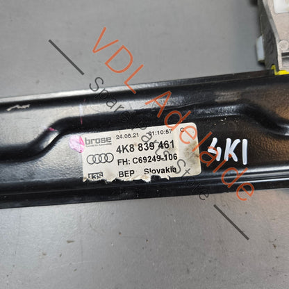 4K8839461    Audi A7 RS7 Rear Left Window Regulator 4K8839461