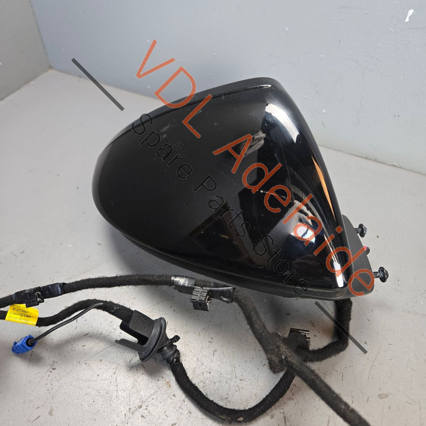 4N0857536E 4K8857410AH9B9   Audi RS7 Right Side Exterior Wing Mirror w Lane Assist Automatic Dimming Power Fold Parking Camera 4K8857410AH 9B9 4N0857536E