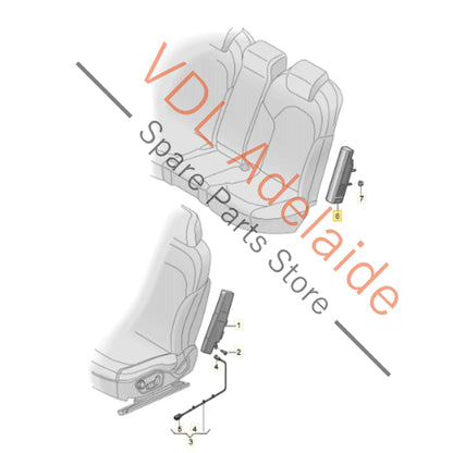 4K0880442J 4K0880442H   Audi A7 S7 RS7 Right Rear Seat Airbag 4K0880442J 4K0880442H