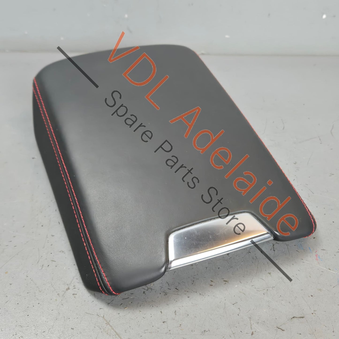 4K0864207KTHK 4K0864207K   Audi RS7 Centre Armrest Arm Rest for Driver Black Leather Red Stitch 4K0864207K THC