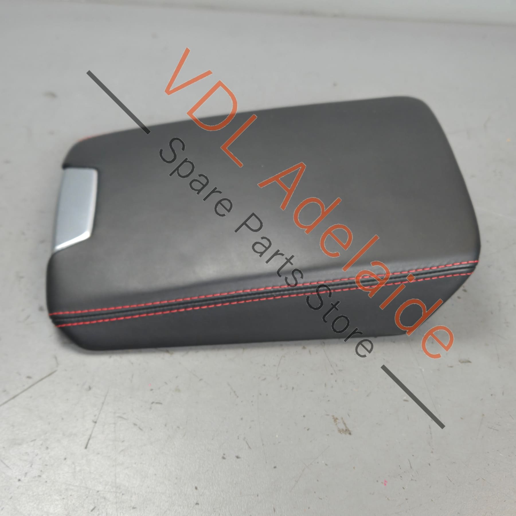 4K0864207KTHK 4K0864207K   Audi RS7 Centre Armrest Arm Rest for Driver Black Leather Red Stitch 4K0864207K THC