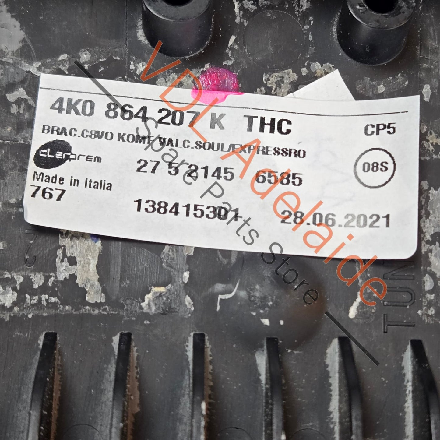 4K0864207KTHK 4K0864207K   Audi RS7 Centre Armrest Arm Rest for Driver Black Leather Red Stitch 4K0864207K THC