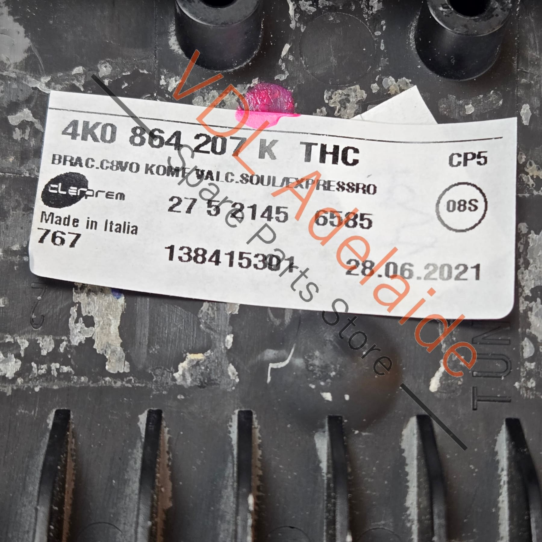 4K0864207KTHK 4K0864207K   Audi RS7 Centre Armrest Arm Rest for Driver Black Leather Red Stitch 4K0864207K THC