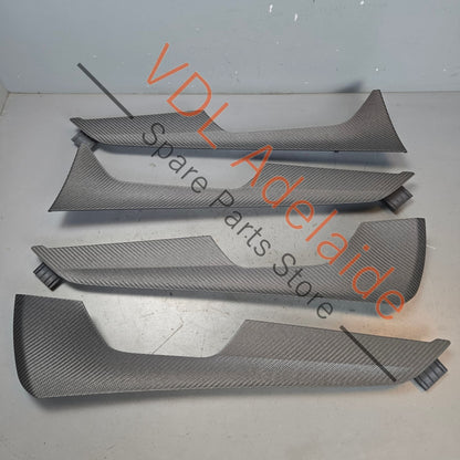 4K8867409C3ID 4K8867410C3ID 4K8867419C3ID 4K8867420C3ID Audi A7 S7 RS7 Carbon Fibre Twill Structure Set of 4x Door Trim Inserts 4K8867409C3ID 4K8867410C3ID