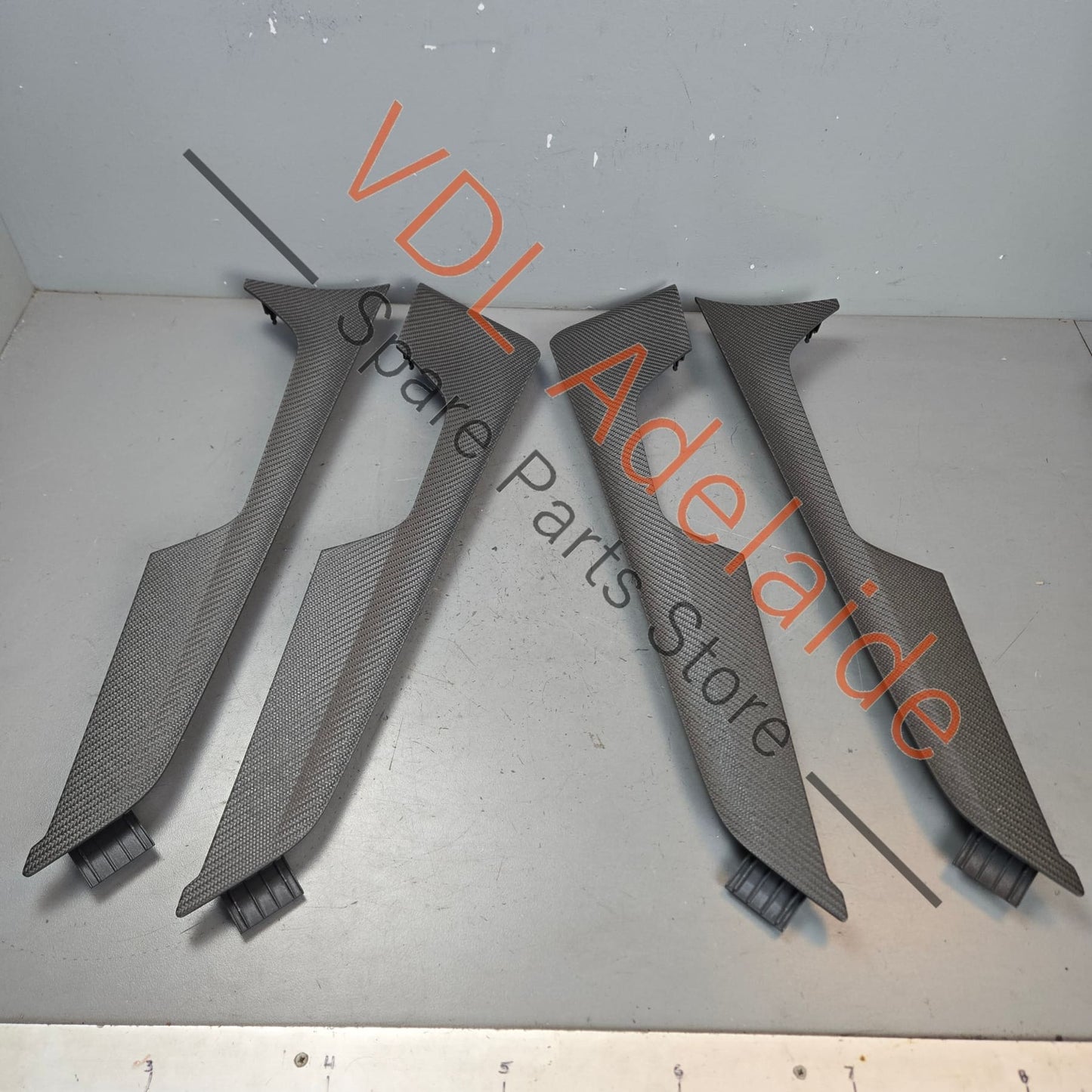 4K8867409C3ID 4K8867410C3ID 4K8867419C3ID 4K8867420C3ID Audi A7 S7 RS7 Carbon Fibre Twill Structure Set of 4x Door Trim Inserts 4K8867409C3ID 4K8867410C3ID