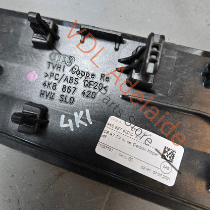 4K8867409C3ID 4K8867410C3ID 4K8867419C3ID 4K8867420C3ID Audi A7 S7 RS7 Carbon Fibre Twill Structure Set of 4x Door Trim Inserts 4K8867409C3ID 4K8867410C3ID