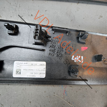 4K8867409C3ID 4K8867410C3ID 4K8867419C3ID 4K8867420C3ID Audi A7 S7 RS7 Carbon Fibre Twill Structure Set of 4x Door Trim Inserts 4K8867409C3ID 4K8867410C3ID