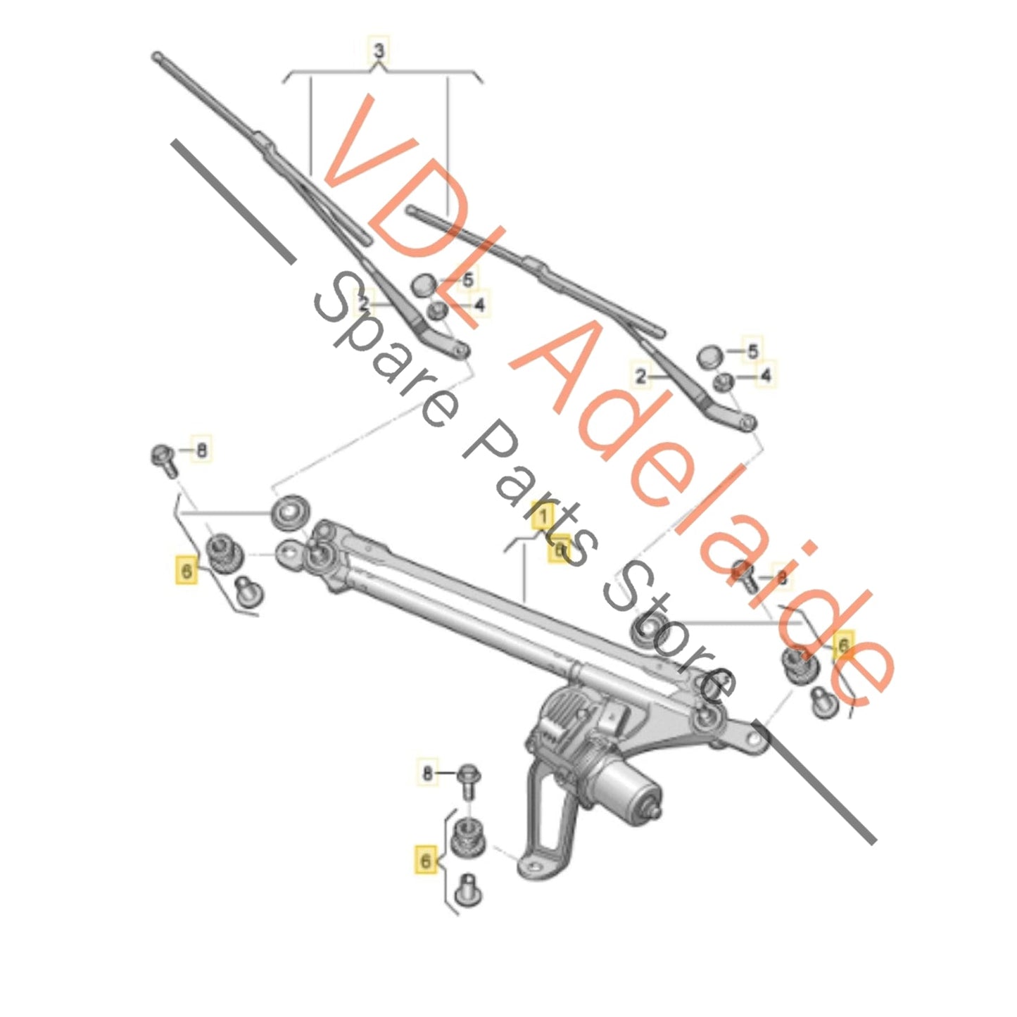 4K2955023B 4K2955023A   Audi A6 A7 S7 RS7 4K Windscreen Wiper Motor 4K2955023A 4K2955023B