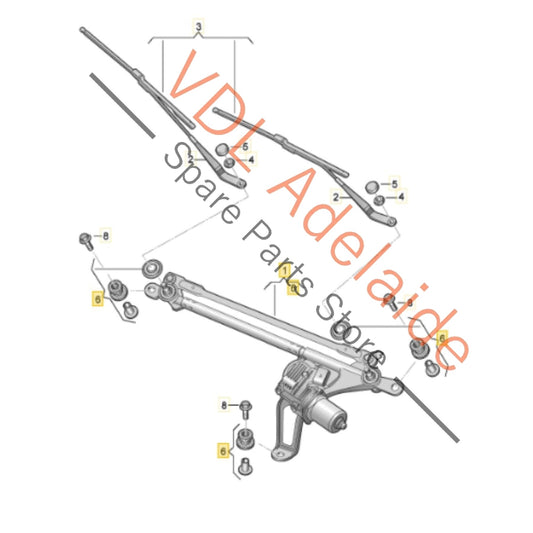 4K2955023B 4K2955023A   Audi A6 A7 S7 RS7 4K Windscreen Wiper Motor 4K2955023A 4K2955023B