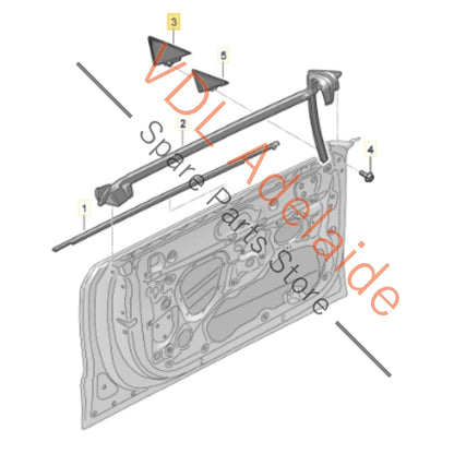 4K8837638    Audi A7 S7 RS7 Front Right Door Front Corner A Pillar Trim Gloss Black 4K8837638