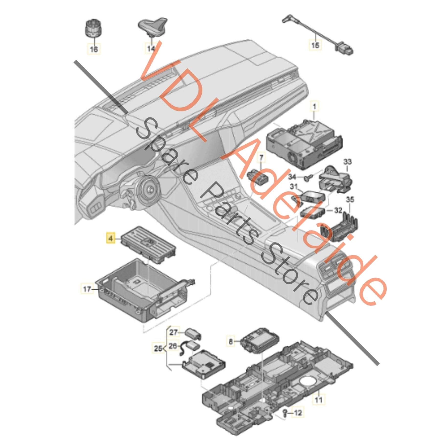 4K0035502B    Audi Wireless Phone Charging Dock 4K0035502B