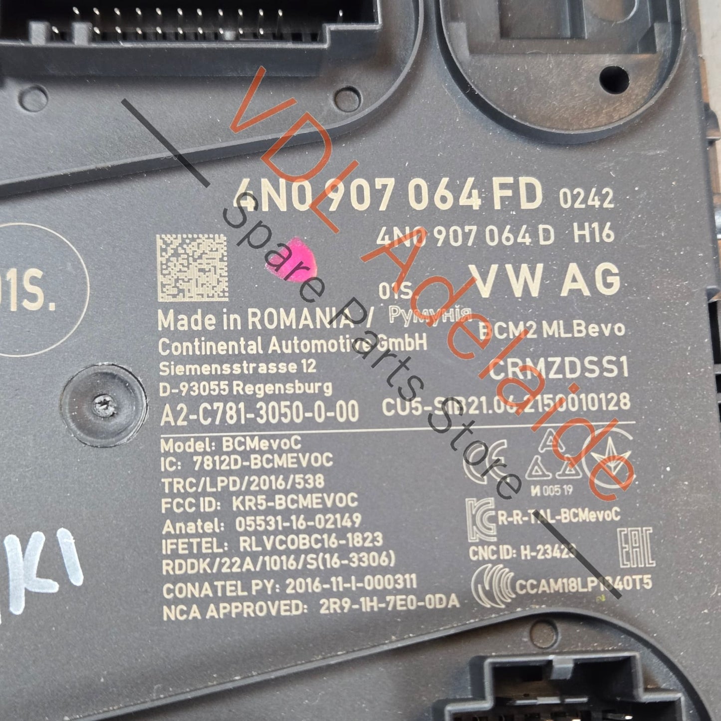 4N0907064FD 4N0907064FB 4N0907064FG 4N0907064GH Audi RS7 BCM Rear Convenience Module 4N0907064FD