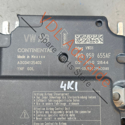 4N0959655AF    Audi RS7 Control Unit for Airbag SRS 4N0959655AF