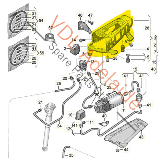 4K0616005C    Audi A6 A7 S7 RS7 Air Suspension Pump Bracket 4K0616005C