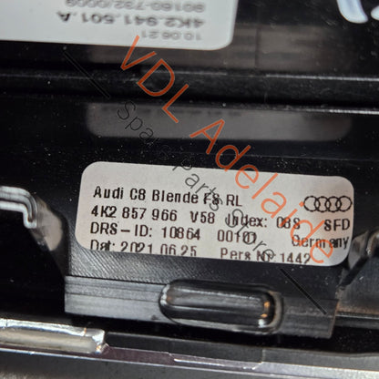 4K2941501A 4K2857966V58   Audi RS7 Headlight Light Button Control Panel 4K2857966 V58 4K2941501A