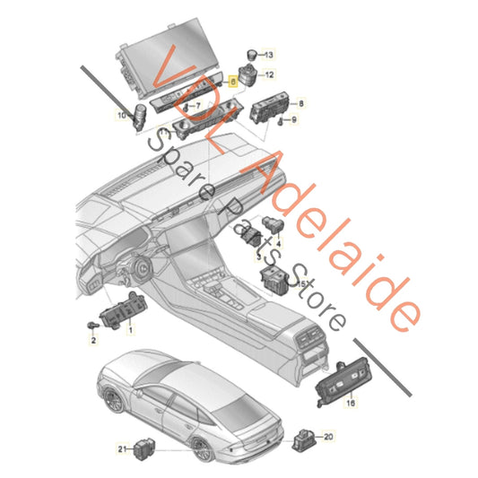4K0925301B    Audi RS7 Drive Select & Demister Switch Button 4K0925301B