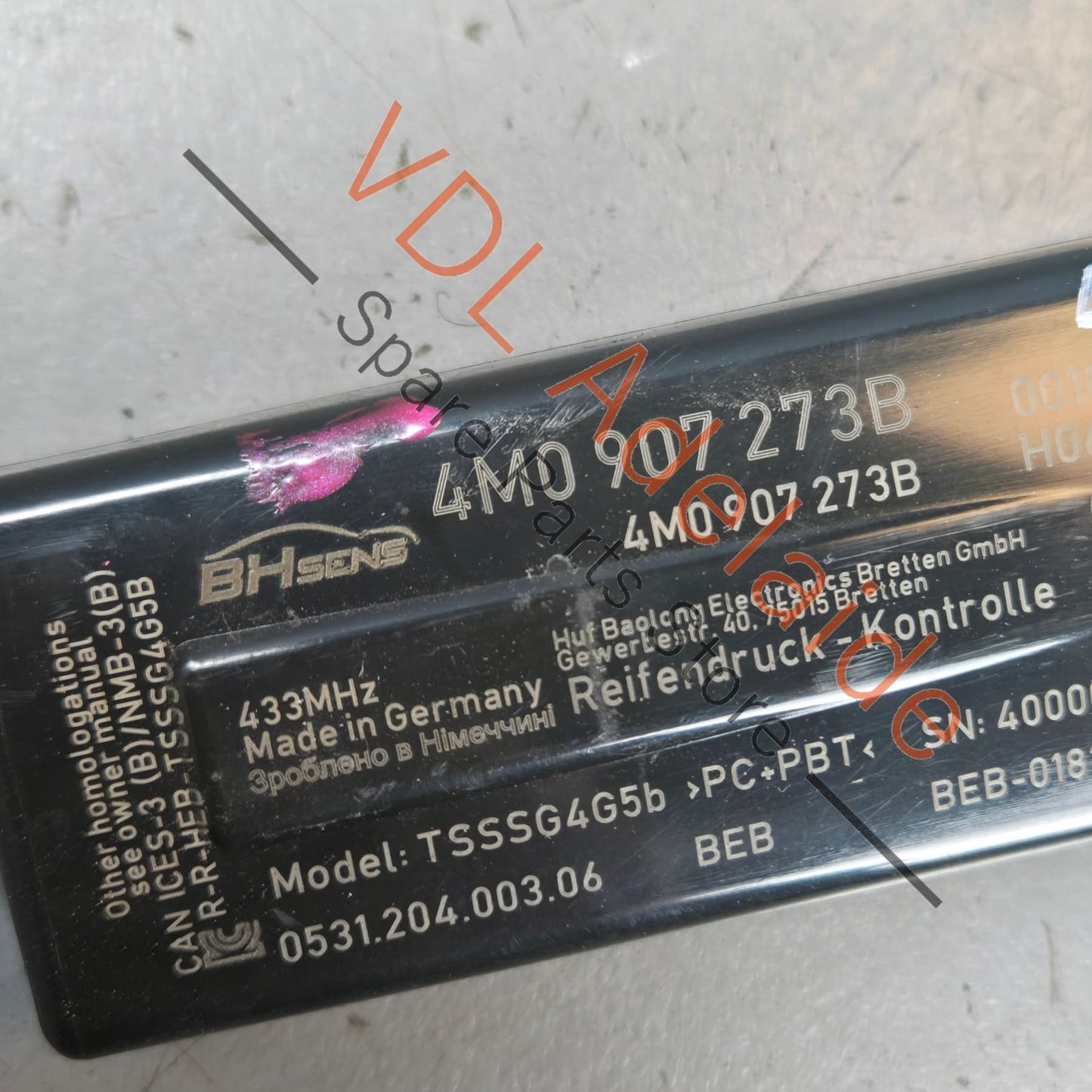 4M0907273B    Audi Tyre Pressure Monitoring Control Unit Module 4M0907273B