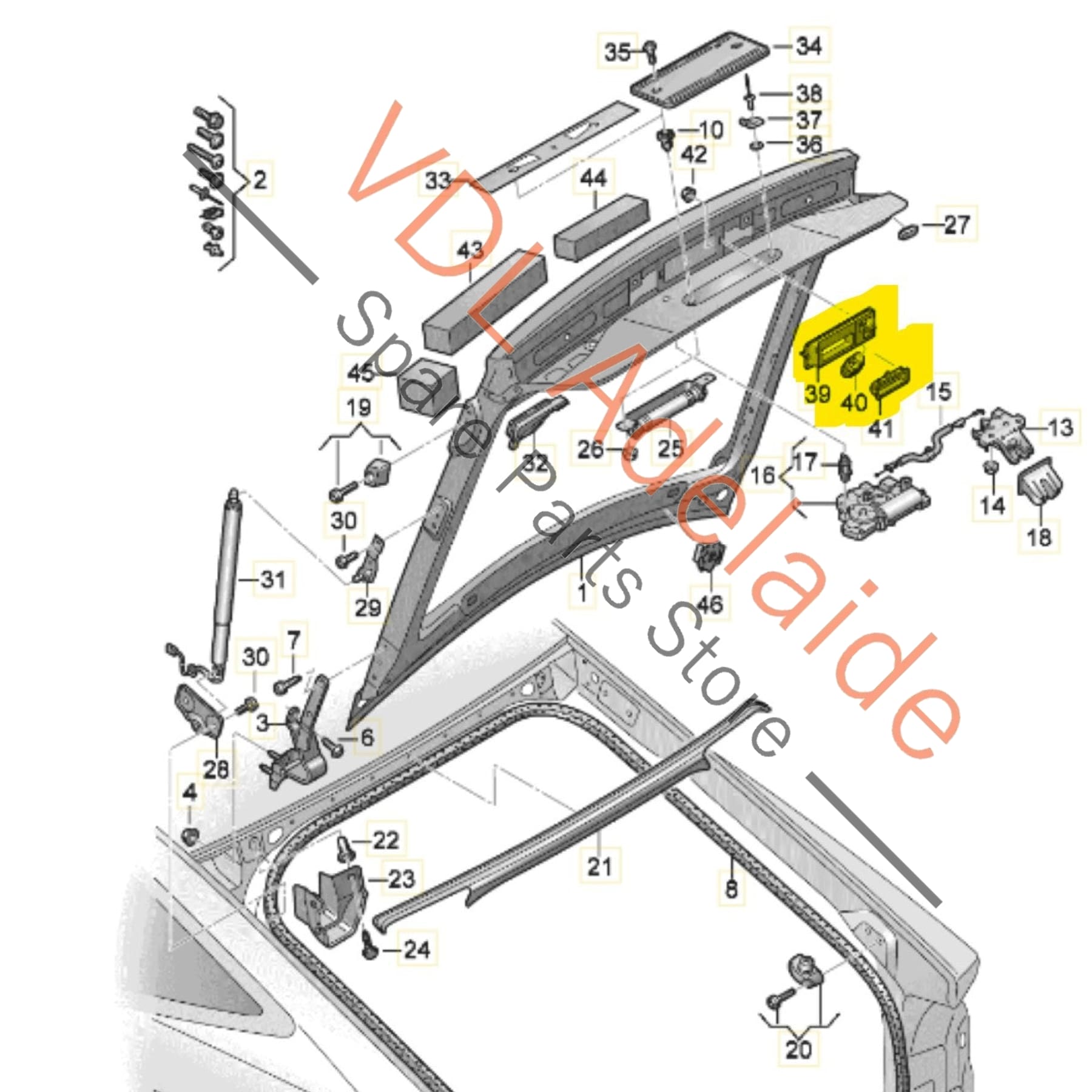 4K8971372    Audi Etron Q8 A7 S7 RS7 Rear Trunk Boot Hatch Button Camera