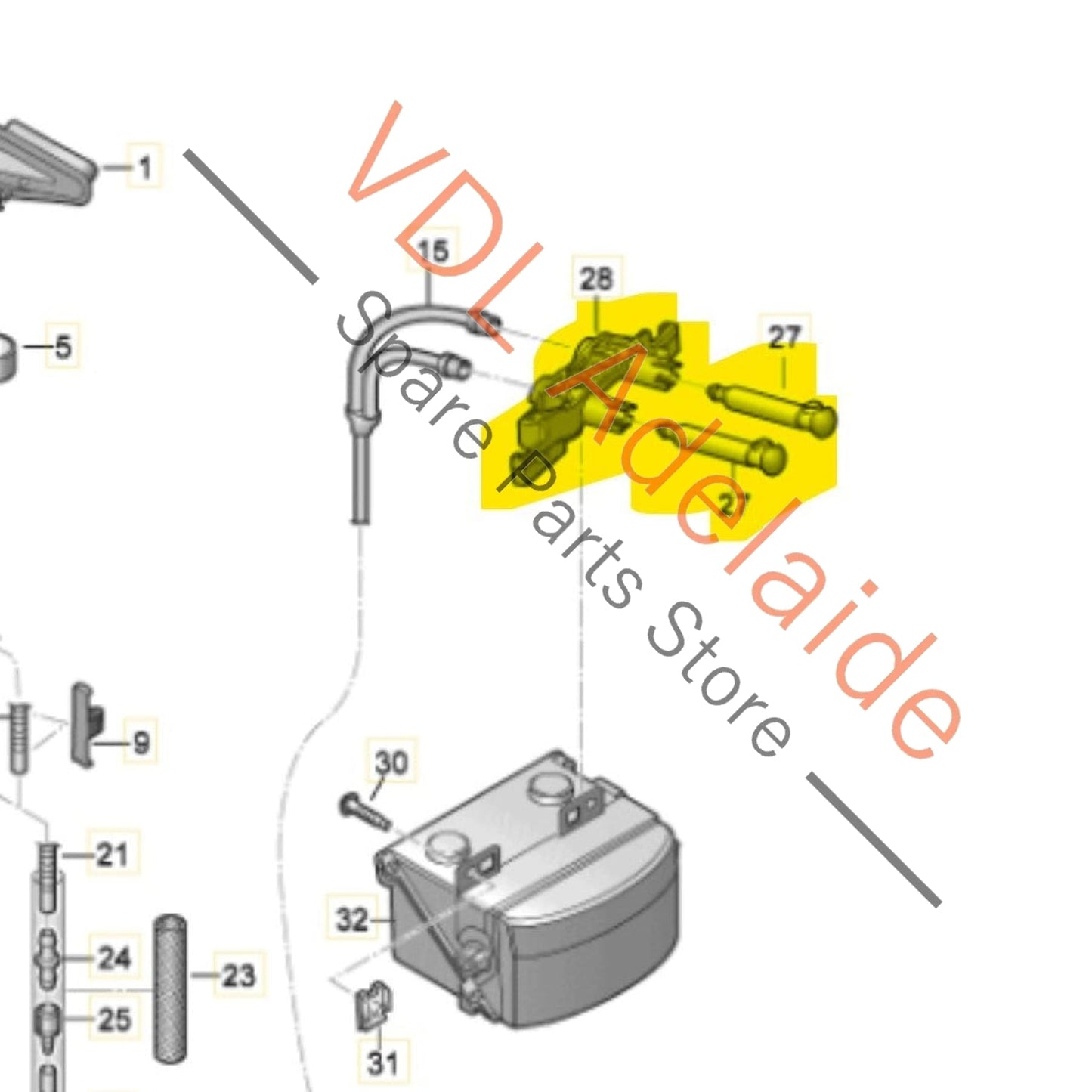 4K8955195 4K8955185B   Audi RS6 RS7 Washer Jet for Laser Guided Cruise Control 4K8955185B 4K8955195