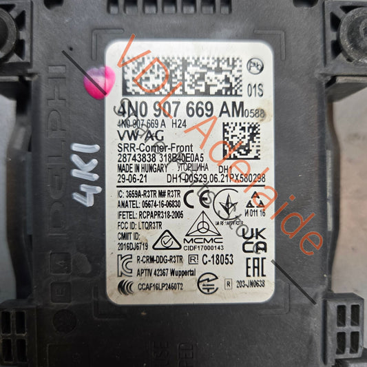 4N0907669AM    Audi A6 A7 Q8 Front Right Lane Change Assist Radar Sensor 4N0907669AM
