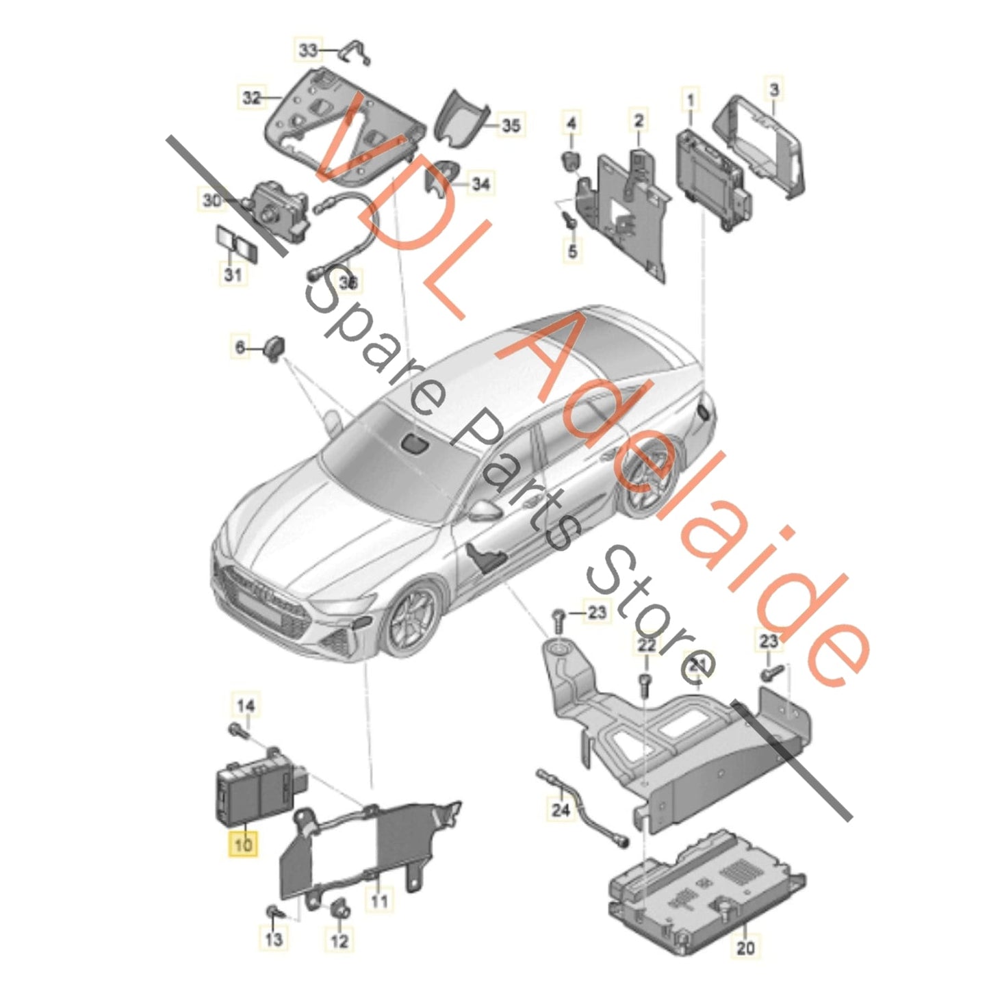 4N0907669AM    Audi A6 A7 Q8 Front Right Lane Change Assist Radar Sensor 4N0907669AM