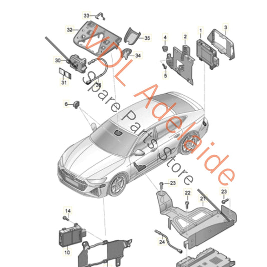 4N0907566AM    Audi A6 A7 Q8 Rear Left Lane Change Assist Radar Sensor 4N0907566AM