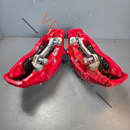 4K0615107R 4K0615108R   Audi RS6 RS7 Front Carbon Ceramic 8 Piston Brake Caliper Set for 440mm x 40mm rotor