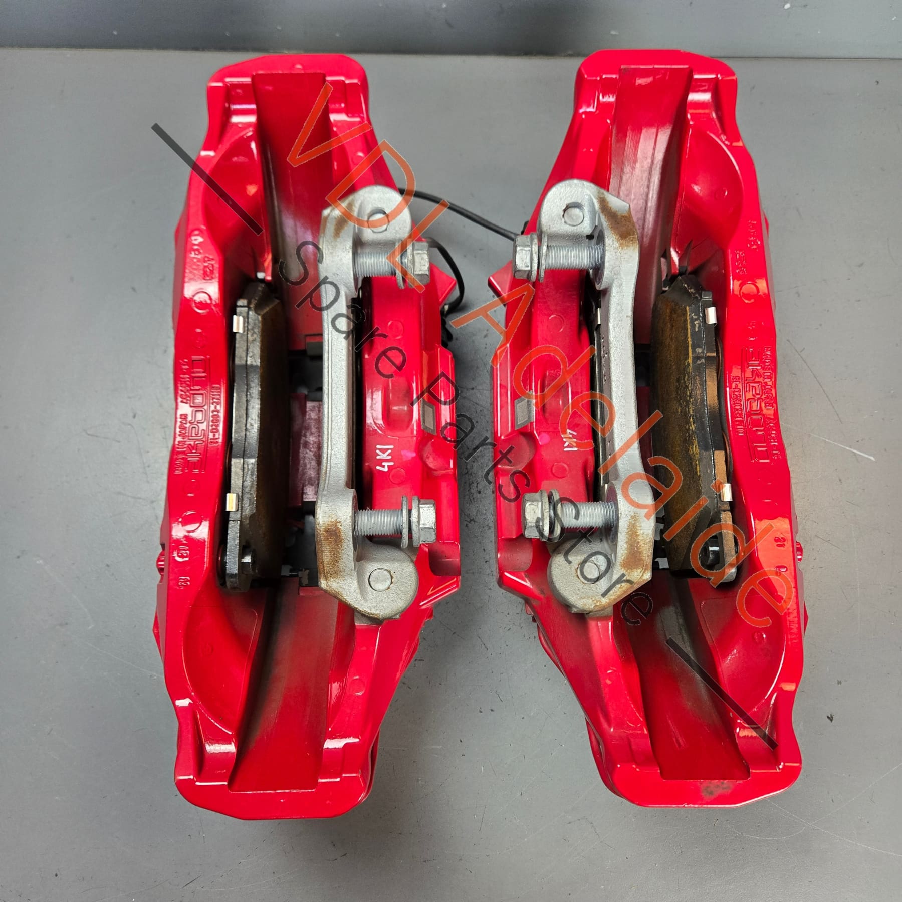 4K0615107R 4K0615108R   Audi RS6 RS7 Front Carbon Ceramic 8 Piston Brake Caliper Set for 440mm x 40mm rotor