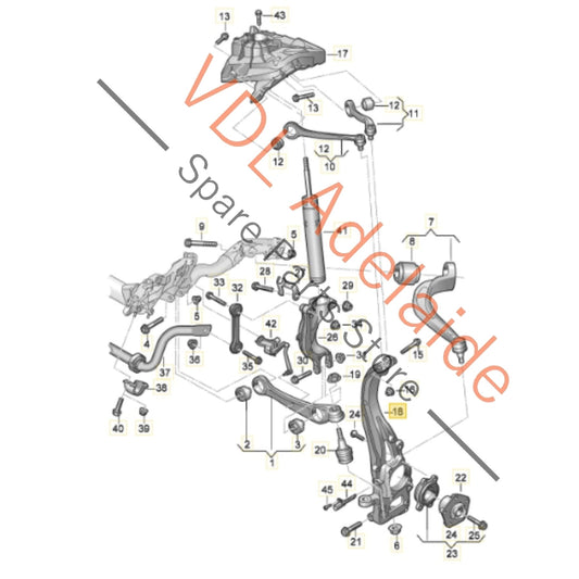 4K0407254C 4K0407560D   Audi RS6 RS7 Front Right Suspension Steering Knuckle Hub Wheel Bearing Housing 4K0407254C 4K0407560D