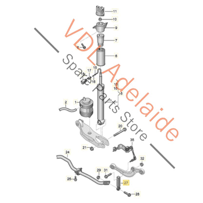 4K0505465    Audi Rear Suspension Swaybar Link x2 4K0505465