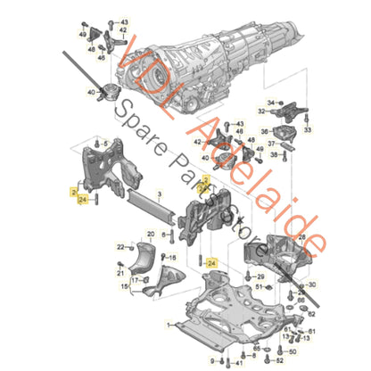 4K0399295C    Audi RS6 RS7 Front Left Subframe Suspension Mount Bracket Console 4K0399295C