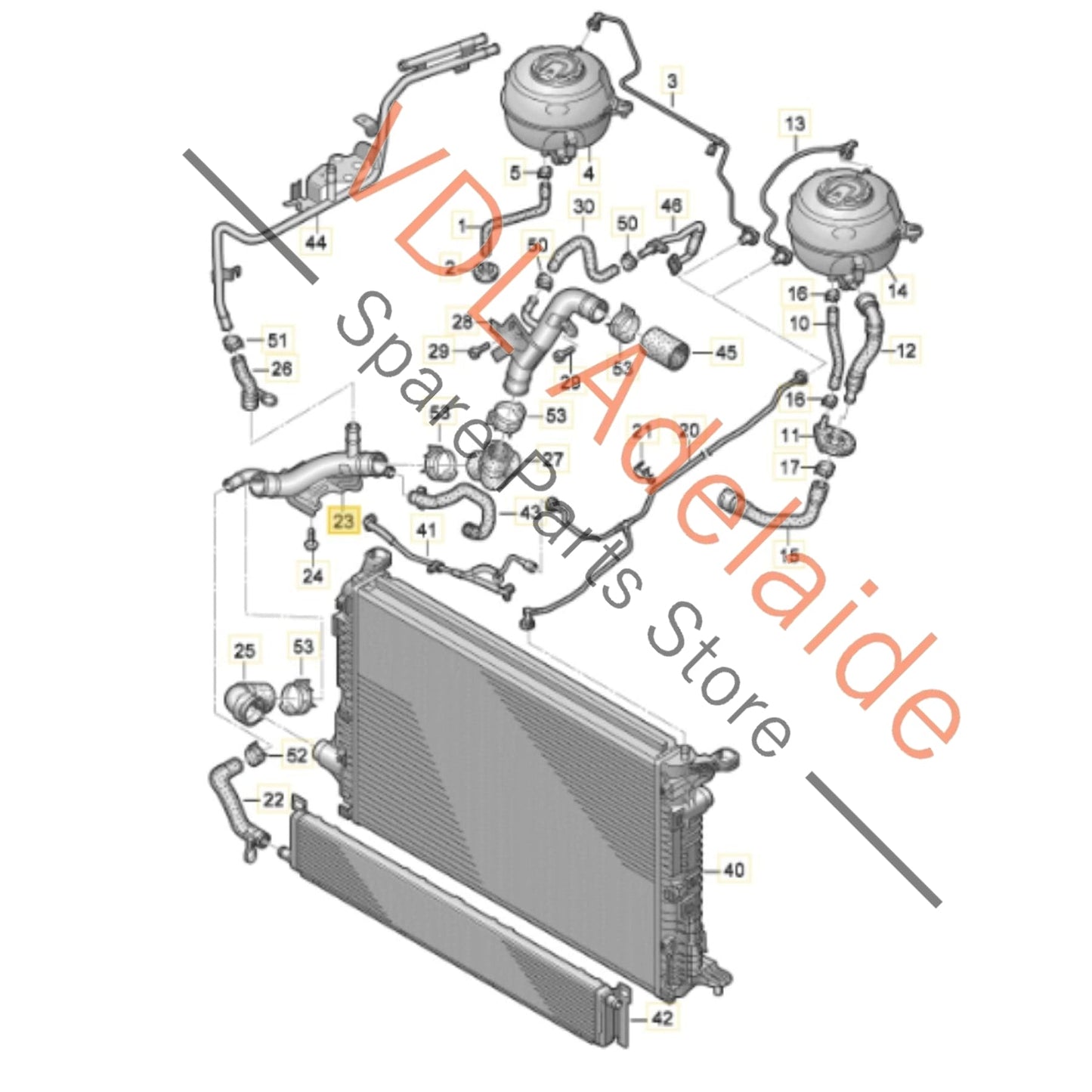 4K0121485Q    Audi RS6 RS7 Coolant Pipe 4K0121485Q