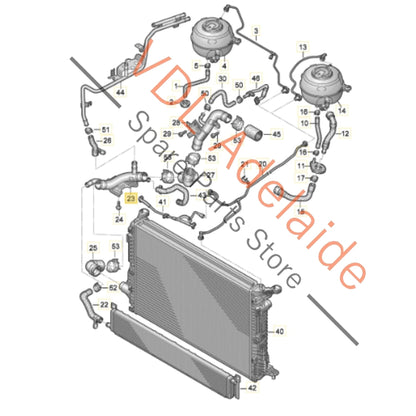 4K0121485Q    Audi RS6 RS7 Coolant Pipe 4K0121485Q