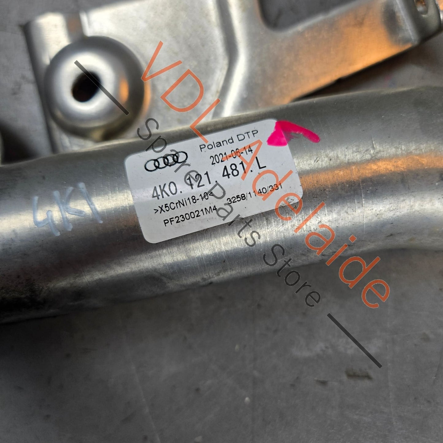 4K0121481L    Audi RS6 RS7 Coolant Pipe 4K0121481L
