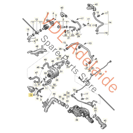 07K965561B 4M8121662   Genuine Audi RS6 RS7 RS3 Additional Coolant Pump 07K965561B