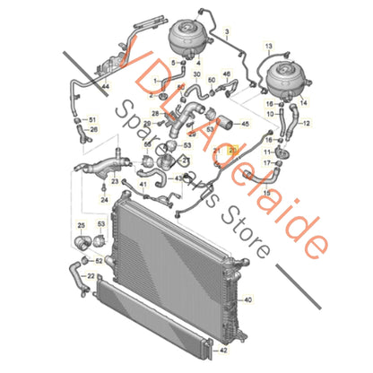 4K0121081DK    Audi RS6 RS7 Coolant Bleeder Breather Line Hose Pipe 4K0121081DK