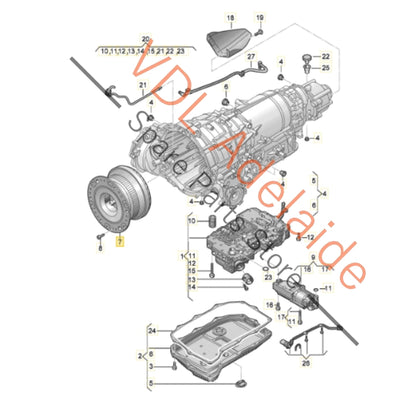 0D6323571C    Audi RS6 RS7 0D7 Torque Converter for Transmission Gearbox 0D6323571C