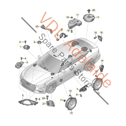 4K0035297 4K9035411A 4M0035454B 4K8035416 Audi RS7 16 Speaker Set Bang Olufsen 4K0035297 4K9035411A 4M0035454B 4K8035416