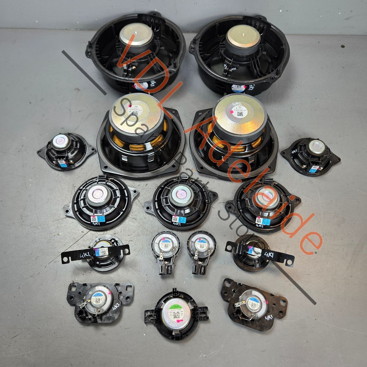4K0035297 4K9035411A 4M0035454B 4K8035416 Audi RS7 16 Speaker Set Bang Olufsen 4K0035297 4K9035411A 4M0035454B 4K8035416